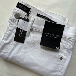 NWT Women’s Banana Republic High-Rise 3” White Summer Shorts Size 32